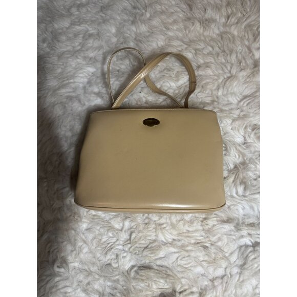 Vintage Beige Leather Purse Handbag Made in Canada - Picture 1 of 10